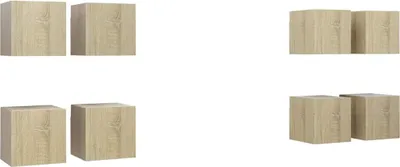 Obrázok produktu pre vidaXL TV nástenné skrinky 8 ks Dub Sonoma 30,5x30x30 cm