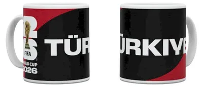 Produktbild von FIFA WM 26 Lizensierter Fanartikel Tasse im Türkei Design aus Keramik, Rot-Weiß