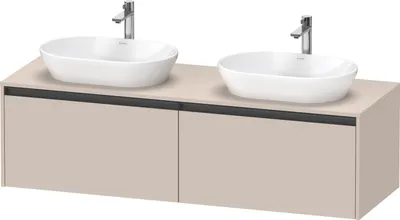 Produktbild von Duravit Ketho.2 Wastafelonderkast 160x55x45,9 cm Mat Taupe