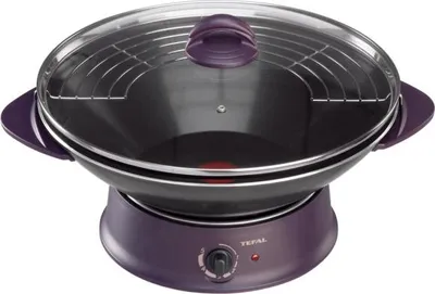 Produktbild von Tefal Multiwok WO3000, Silber, 8 Person(en), Glas, 2 m, 1200 W, 25 cm