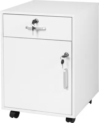 Image de Caisson de bureau mobile verrouillable avec tiroir et compartiment