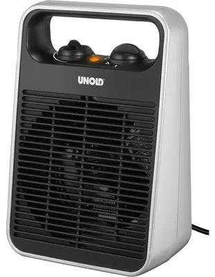 Produktbild von Unold HEIZLÜFTER Handle 86106, Elektrischer Raumheizlüfter, 1,45 m, CE, Drinnen, Flur, Tisch, Schwarz, Silber