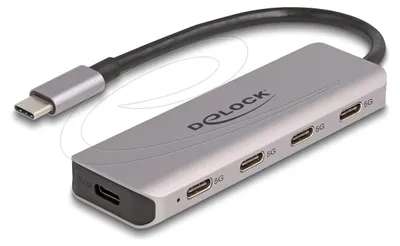 Image de Hub USB-C Delock avec 5 ports USB-C, 5 Gbit/s