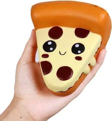 Image de Lot de jouets anti-stress kawaii – Jouets anti-stress « Pizza Squeeze » pour enfants et adultes – Jouets souples pour les fêtes d'anniversaire ou les cours