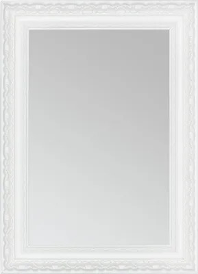 Produktbild von CLAMARO 'OTTO' Antik Wandspiegel mit Rahmen | Weiss Matt | Shabby Chic Vintage Barock Spiegel mit Holzrahmen | Barockspiegel inkl. Metall Aufhänger und Montagematerial, Größe:40x105