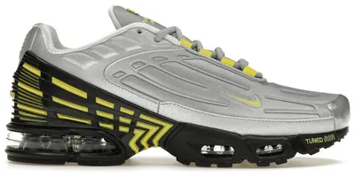 Image de Nike Air Max Plus 3, couleur argent métallisé et jaune Opti - Taille EU 39