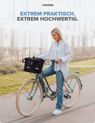 Produktbild von Famanu Faltbare Fahrradkorb mit Express-Halterung - Schwarz