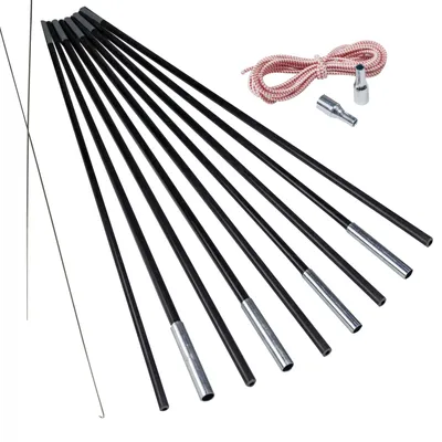 Produktbild von Zeltstange Fiberglas Ersatzstange Zeltgestänge - Ø 9,6 mm - 5,5 Meter - Schwarz