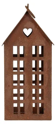 Obrázok produktu pre Clayre & Eef dekoratívny domček 13x11x30 cm hnedý kov