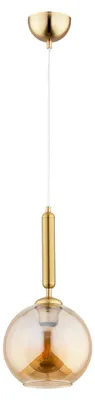 Zdjęcie produktu dla Lampa wisząca GRALL złoto-bursztynowy 1xE27x15W szkło wym:95x25x25cm IP20 Alfa