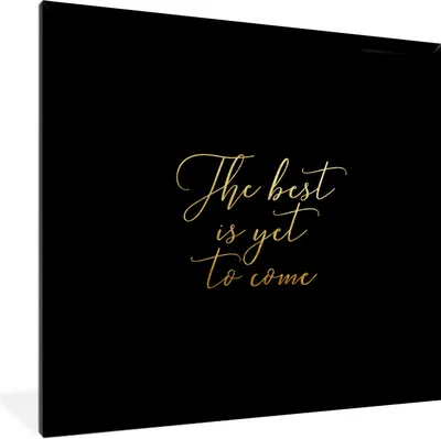 Produktbild von MuchoWow® Gerahmtes Poster Zitate - Motivation - Gold - Schwarz 40x40 cm - Poster mit Schwarzem Bilderrahmen Wandposter Rahmen Foto Bilder - Mit Rahmen - Wanddekoration Schlafzimmer