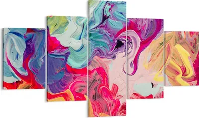 Produktbild von Bild auf Leinwand - Leinwandbild - Abstraktion modern - 125x70cm - Wand Bild - Wanddeko - Leinwanddruck - Bilder - Kunstdruck - Wanddekoration - Leinwand bilder - Wandkunst - EA125x70-3877