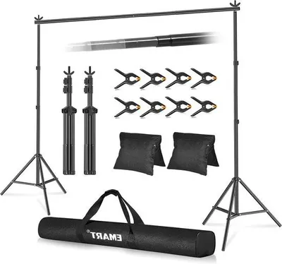 Produktbild von Famanu Hintergrundständer 3x2m - Foto Studio Kit für Veranstaltungen