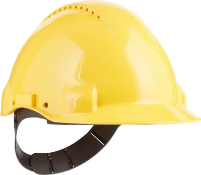 Produktbild von 3M™ Schutzhelm Bauhelm mit Uvicator Gelb Anpassung mit Arretierstift Forstschutzhelm
