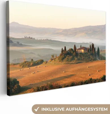 Obrázek produktu pro OneMillionCanvasses® - Obraz na plátně - Toskánsko - Krajina - Itálie, nástěnný obraz, nástěnné dekorace obrazy obývací pokoj, 120x80cm