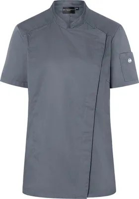 Produktbild von KARLOWSKY Damen Kochjacke  Kurzarm Druckknöpfe Anthrazit 44