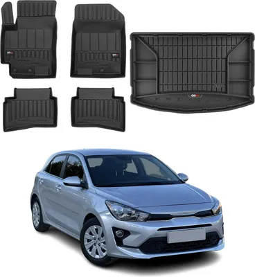 Obrázek produktu pro Sada podlahových rohoží a kufru pro Kia Rio 2017-2020 TPE černá