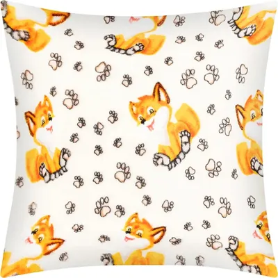 Obrázek produktu pro Polštářek ELLÍK - dětský motiv - 35x40 cm - Oranžová,Bílá