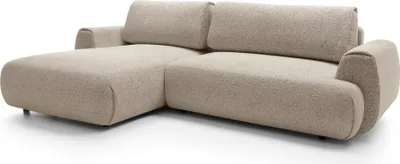Produktbild von FURNLUX Ecksofa Tasche Beige Und Schwarz 270cm / Hauptfarbe: Beige / Abmessungen: 270 x 81 x 167 cm
