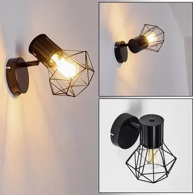 Produktbild von Pomari »Pomari« verstellbare Wandlampe aus Metall in Schwarz