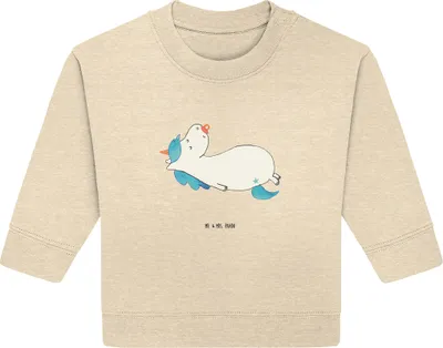 Produktbild von Mr. & Mrs. Panda Organic Baby Pullover Einhorn Schnuller 12. - 18. Monat - Natural Raw - Geschenk, Bullover, Geburt, Unicorn, Mutter, Einhörner, Geburtstag