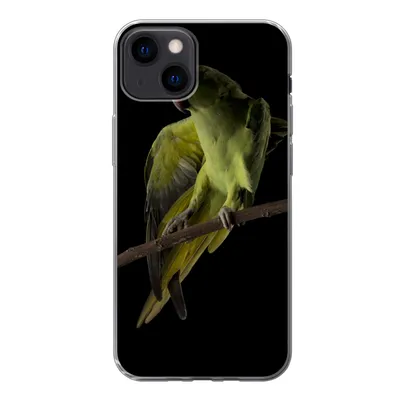 Produktbild von MuchoWow® Handyhülle Schutzhülle Hülle für iPhone 13 Papagei - Vogel - Zweig Silikon Softcase Handy Hülle