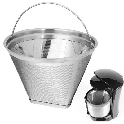 Kaffeefilter Edelstahl Größe 4, wiederverwendbar, 8–12 Tassen