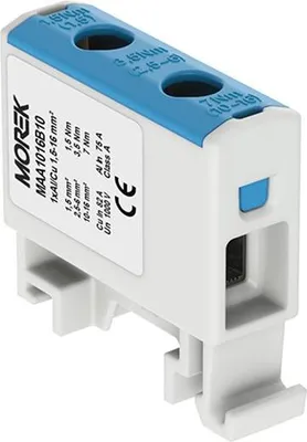 Obrázek produktu pro Připojovací svorka Hlavní svorka 1,5-16mm2 modrá 1P OTL 16 MAA1016B10 Morek 3743