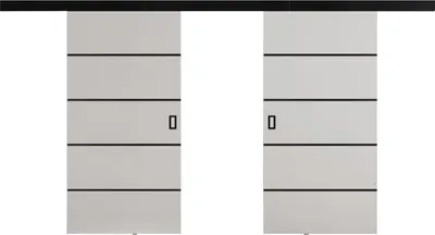 Obrázek produktu pro KIER FURNITURE Moderní posuvné dveře Duo 212 - Univerzální - Bílá 212x205x1,6 cm