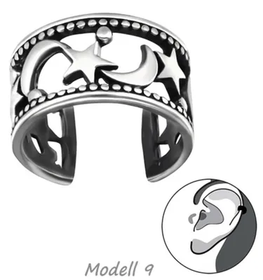 Produktbild von Ohrklemme Silber 925: Ear Cuff Ohrring ohne Loch Modell 9