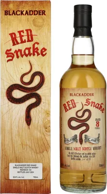 Image de Blackadder 8 Years Old RED SNAKE Raw Cask Single Malt Scotch Whisky 60,6% Vol. 0,7l en boîte cadeau