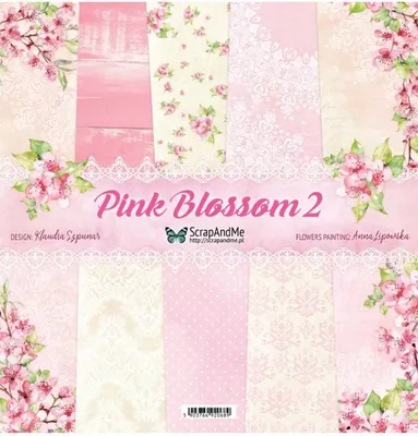 Immagine prodotto di Set di carte per scrapbooking 30x30 - ScrapAndMe - Pink Blossom 2