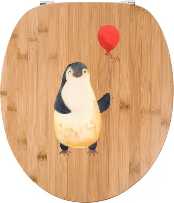 Produktbild von Mr. & Mrs. Panda Toilettendeckel Pinguin Luftballon - Transparent - Geschenk, Klodeckel, Glück, Klo-Deckel, Geschenkidee, Motivation, klo deckel, Jahrmarkt, Kirmes, Liebe