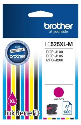 Obrázek produktu pro Brother LC525XLM, Vysoká (XL) výtěžnost, Purpurová, Inkoust na pigmentové bázi