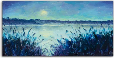 Produktbild von Coloray Spritzschutz aus Glas 120x60  Wandkunst Küchenrückwand Frosty Wintermorgen auf dem Fluss