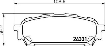 Produktbild von HELLA Bremsbeläge Satz Hinten Bremsklötze für SUBARU FORESTER (SG) 8DB 355 012-311