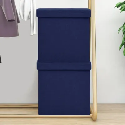 Productafbeelding van Opklapbare Kruk met Opbergruimte, 2 Stuks