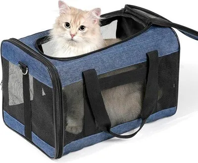 Produktbild von Zusammenklappbare Transportbox für Hunde und Katzen, flugzeugtauglich, Mittelgröße