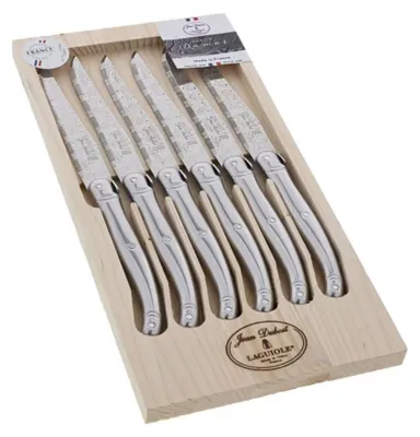 Image de Coffret de 6 couteaux à steak laguiole inox - Jean Dubost - L0060014D32175 -
