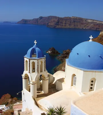 Produktbild von Fototapete - Santorini 225x250cm - Vliestapete