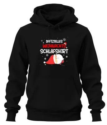 Obrázok produktu pre Oficiálne vianočné tričko na spanie Father Christmas Santa - Christmas Xmas Christmas Uni mikina s kapucňou, čierna, XXL