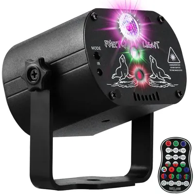Produktbild von USB LED Laserlicht RGB – Tragbares KTV- & Partylicht mit Akku, Bar- & Disco-Effekt, drehbare Halterung