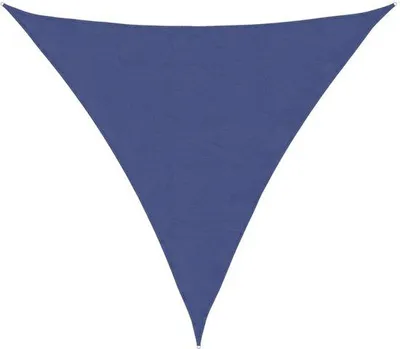 Image de Toile d'ombrage imperméable, forme triangulaire - 4 x 4 x 4 m - Bleu - Tissu Oxford avec revêtementPolyuréthane- Résistante aux UV et à la pluie - Protection solaire - Sangles incluses