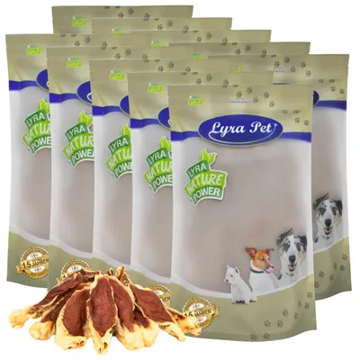 Produktbild von 10 kg Lyra Pet® Kaninchenohren gefüllt mit Huhn