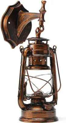Produktbild von Wandleuchte E27 Vintage Laterne Lampe Retro Lampe Antike Wandhalterung im Metall Plastik