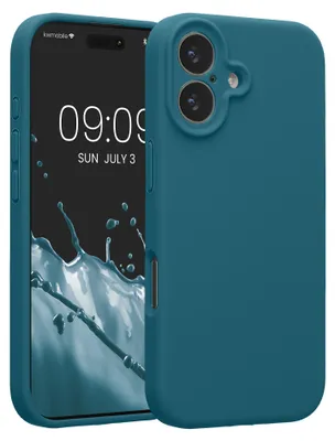 Produktbild von kwmobile Hülle kompatibel mit Apple iPhone 17 - Hülle Silikon gummiert - Handyhülle - Handy Case in Petrol matt
