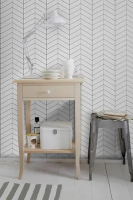 Produktbild von Coloray Fototapete 290x290 cm An Einer Wand Latex Latextapete -  Herringbone Geometrische Minimalistin