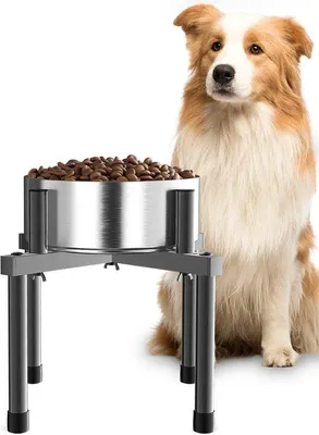 Immagine prodotto di Supporto regolabile in metallo per cucce per cani di taglia media e piccola, ampiamente regolabile, antiscivolo, senza scala graduata