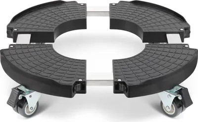 Produktbild von Pflanzenroller Rund ? 40-54cm Tragkraft 200 KG, Pflanzenrolle Au?enbereich mit 360 ¡ã Drehbare R?dern, Rollbrett Pflanzen fš¹r den Hausgarten, Schwarz