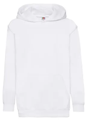 Immagine prodotto di Fruit of the Loom - Felpa con cappuccio "Classic" per bambini LT2375 (164-170) (bianca)